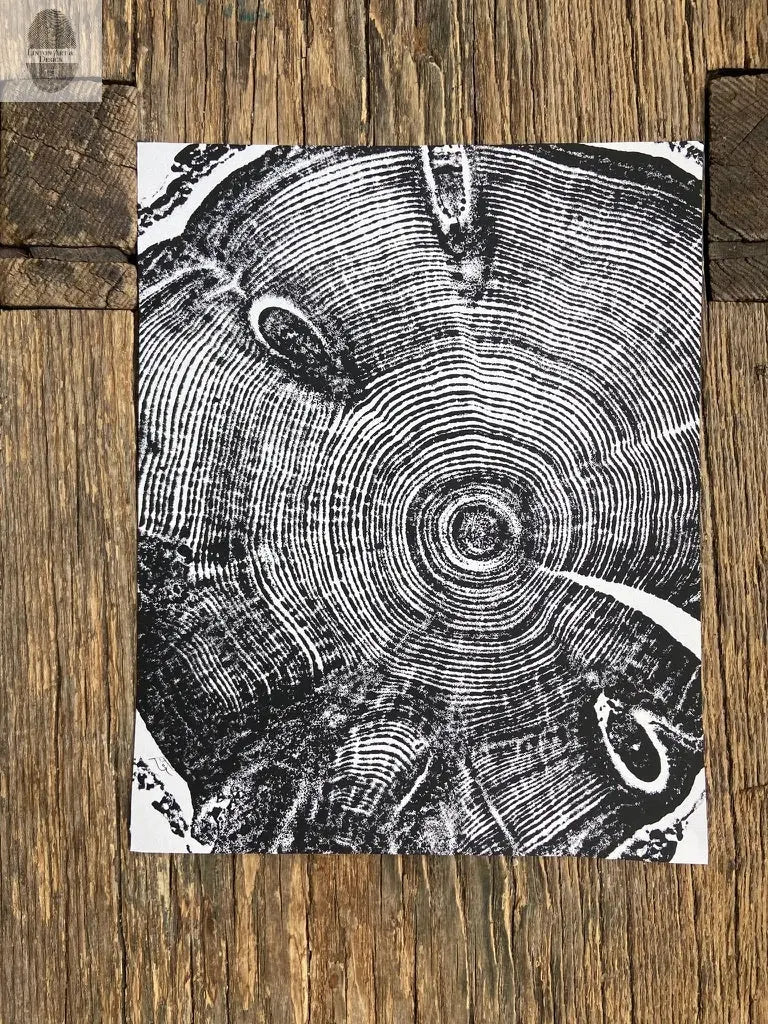 Utah Knotted Pine, Cropped, Limited Edition 11x14 inches. Hand pressed and signed.