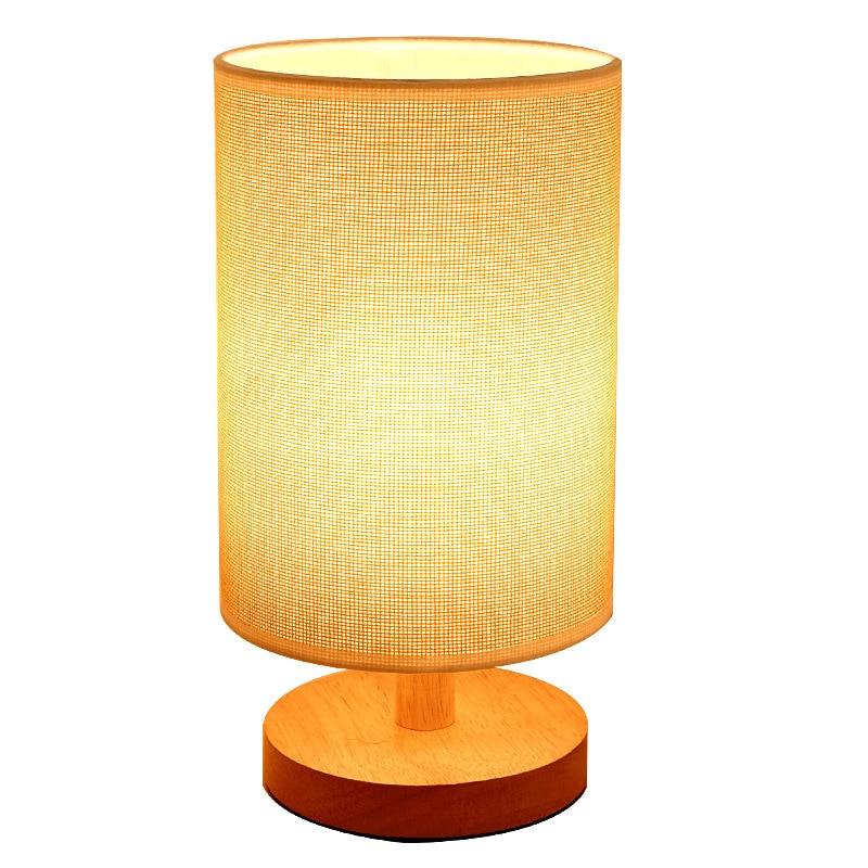 Simple Modern Table Lamp Bedroom Study Bedside Lamp 5V-220v Dimming Solid Wood Creative Birthday Gift Night Light Decorative Table Lamp Cute Study Lamps for Bedroom Décor