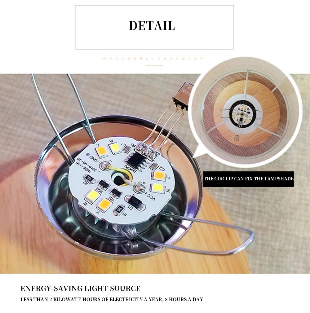 Simple Modern Table Lamp Bedroom Study Bedside Lamp 5V-220v Dimming Solid Wood Creative Birthday Gift Night Light Decorative Table Lamp Cute Study Lamps for Bedroom Décor