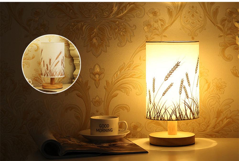 Simple Modern Table Lamp Bedroom Study Bedside Lamp 5V-220v Dimming Solid Wood Creative Birthday Gift Night Light Decorative Table Lamp Cute Study Lamps for Bedroom Décor